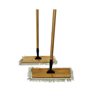 高品质的地板清洁拖把木竹家居地板清洁竹mop
