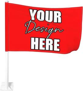 Флаг с логотипом на заказ, 12x18 дюймов, антенна, Сингапур, американская Сублимация, пустые Доджеры, флаг на окно автомобиля, подставка с креплением - Product Image 1