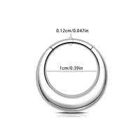 316L cincin hidung Septum baja tahan karat Hoops telinga bulat bulan sabit anting spiral tulang rawan Tragus Perhiasan Tubuh