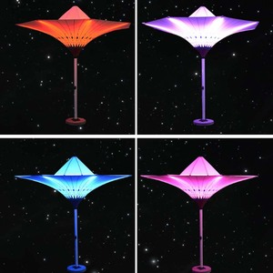 Ligne de jardin de <span class=keywords><strong>tulipe</strong></span> ronde, océan fin résistant aux UV piscine <span class=keywords><strong>parapluie</strong></span> électrique avec Parasol Led pour Villa - Product Image 2