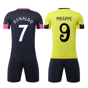 Summer High Quality Custom Name MBAPPE <strong>RONALDO</strong> MODRIC Sport Running Youth <strong>Kids</strong> Soccer Training <strong>Shirt</strong> Football Wear Uniform Sets - Product Image 5