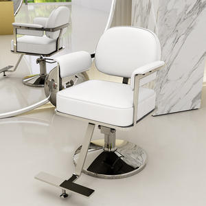 Nueva Silla de Barbería de Alta Gama, Diseño Vintage en Cuero, Resistente, Comercial, con Reposabrazos Ajustables y Giratorios para Sala de Estar - Product Image 3