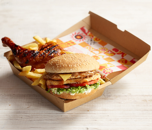 Maßgefertigte Wellpappe-Burgerbox Fast-Food-Qualität Klappbox <span class=keywords><strong>Burger</strong></span>-Behälter <span class=keywords><strong>Burger</strong></span>-Schale für Takeaway - Product Image 6