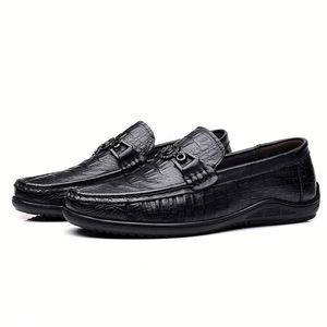 Spring Men's Loafers Business Casual Shoes Low Top Leather Loafers Top Grain Leather Loafers Trendy and Versatile - Product Image 2