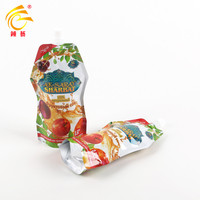 Op maat gemaakte 500ml fruitsapverpakking Doypack zak aluminium gelamineerd hitte verzegelde uitgietzak staande uitgietzak vochtbestendig