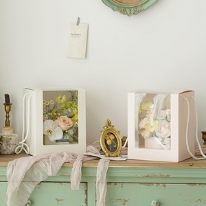 Portable Transparent Window Flower <b>Box</b> Valentine's Day Surprise <b>Gift</b> <b>Box</b> With Rope - Product Image 6