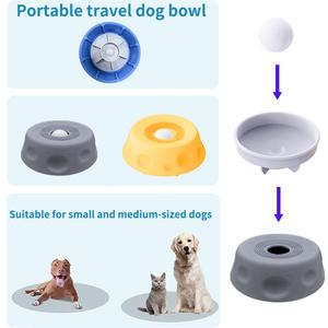 Venta al por mayor de comederos lento para perros ecológicos con bola rodante, tazón interactivo para lamer, antideslizante para comida húmeda, agua, yogur - Product Image 4