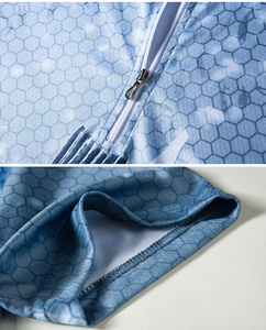 100% poliéster de manga corta protección solar Ufp 50 + cuello de pie 1/4 cremallera impresa hombres Wicking sublimado pesca Jersey - Product Image 4