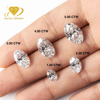 Bague de fiançailles en or massif 10K 14K 18K avec diamant ovale de 3 carats VVS1 cultivé en laboratoire pour femmes, certifié IGI