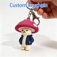Fabrication de porte-clés en PVC souple, porte-clés en caoutchouc 3D semi-transparent personnalisés avec logo, promotionnels, bon marché, OEM, tendance
