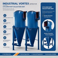 Séparateur de poussière cyclonique robuste pour la pré-séparation et la récupération des poussières des céréales et des farines dans les moulins industriels