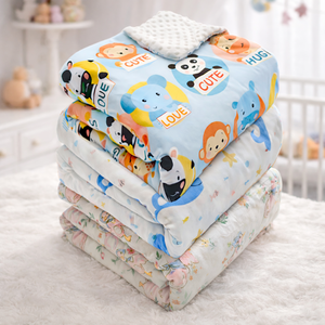Edredón Relajante para Bebé con Diseño de Zoológico, Tres Capas, Grueso, Sensorial, con Puntos Minky, Suave, Ropa de Cama Infantil, Certificación GRS OEKO TEX, SKU de Fábrica - Product Image 2