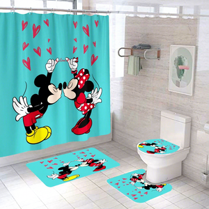 Juego <span class=keywords><strong>de</strong></span> <span class=keywords><strong>Baño</strong></span> <span class=keywords><strong>de</strong></span> Diseño <span class=keywords><strong>de</strong></span> Lujo - Cortina <span class=keywords><strong>de</strong></span> Ducha Impermeable <span class=keywords><strong>de</strong></span> Poliéster con 12 Ganchos y Tapete <span class=keywords><strong>de</strong></span> <span class=keywords><strong>Baño</strong></span> Antideslizante - Logotipo Personalizado 72x72 pulgadas - Product Image 4