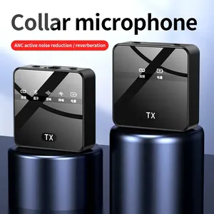 Draadloze Microfoonset 2.4G Professionele Dubbele Zender En 1 Ontvanger Revers Microfoon Draadloze Lavalier Microfoons