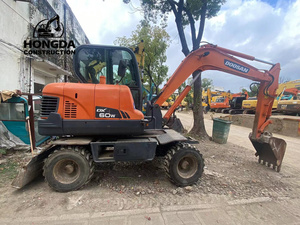 100% Original japonés Mini Doosan Dx60w excavadora de ruedas/nuevo precio bajo Venta caliente excavadora de ruedas multifuncional DX60 - Product Image 6