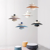 Lampe suspendue en aluminium et fer de style vintage pour chambre à coucher, maison d'hôtes, style japonais tendance rétro, soucoupe volante, simple, moderne, salle à manger, bar