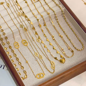 Collar de Moda con Colgante de Acero Inoxidable 316L de Marca de Lujo Personalizada, Chapado en Oro PVD de 14K y 18K, Joyería Fina para Mujer - Product Image 2