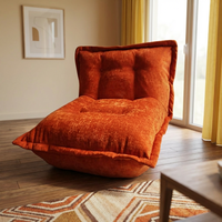 Canapé de sol ergonomique douillet et moelleux en tissu pour salon et chambre à coucher, idéal pour la détente