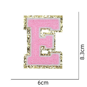 Custom Logo 3D/2D Embroidered Lightweight Canvas Sewing Features English Letter <strong>Patches</strong> Golden Border Repair Label - Product Image 6