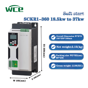 Démarreur progressif de <span class=keywords><strong>moteur</strong></span> à courant alternatif personnalisé 45KW 75KW en ligne Triple sortie sans <span class=keywords><strong>contacteur</strong></span> de dérivation 220V 380V moteurs industriels - Product Image 3