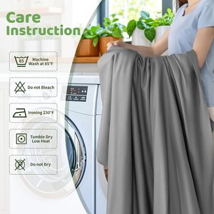 300TC 100% organik bambu viskon yatak örtüsü seti kraliçe gümüş/beyaz renk 4 adet - Product Image 6