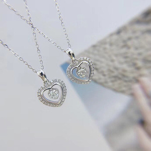 Collana con Ciondolo a Cuore Vuoto per Donne, Stile Dolce, Regalo di San Valentino, Gioiello da Indossare con Maglione - Product Image 2