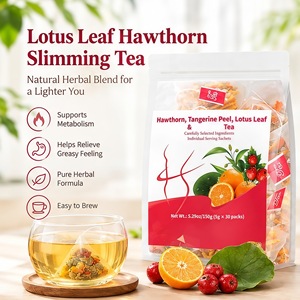 Tè Dimagrante Hawthorn Lotus Leaf Detox Brucia Grassi Pancia Piatta Bustine Triangolari Tè per la Perdita di Peso Private Label OEM Ingrosso - Product Image 2