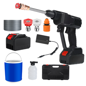 Pistolet à eau sans fil 200W à batterie lithium haute pression 30 bars 6L/min pour lavage auto avec bouteille de mousse + boîte - Product Image 1