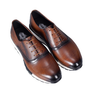 Men's Genuine Leather Oxfords Pointed Toe <b>Height</b> <b>Increasing</b> Office Career Dress <b>Shoes</b> Solid Color Rubber Outsole - Product Image 5
