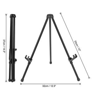 LISI 14in Petit trépied portable en aluminium noir Support de chevalet pour enseignes Poster Art Painting Fabriqué en métal durable - Product Image 3