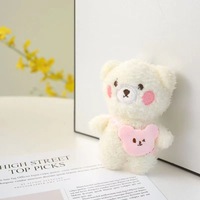 Promotie: 12cm Schattige Mini Teddybeer van Zacht Pluche, Pluizig Sleutelhanger Speelgoed, Kawaii Knuffeldier, Tas Charm, Hangertje