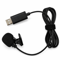 Microphone USB à pince omnidirectionnel de 2 m avec prise USB pour ordinateur de bureau, diffusion en direct, interphone vocal POS