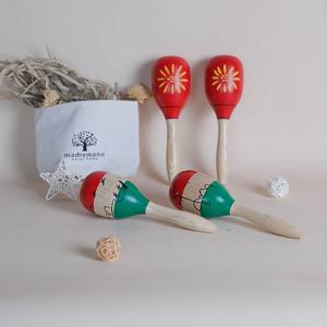 Une paire de <span class=keywords><strong>maracas</strong></span> en bois Orff, instrument de musique, jouets éducatifs pour enfants, <span class=keywords><strong>maracas</strong></span> d'accompagnement, <span class=keywords><strong>maracas</strong></span> à claquettes - Product Image 2