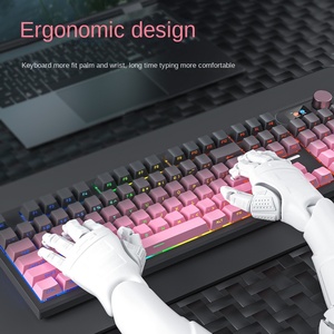 Wolf Road LT104 Teclado mecánico RGB personalizado Inalámbrico 2,4g para Bluetooth Gradiente de tres modos Lado grabado para computadora portátil - Product Image 3