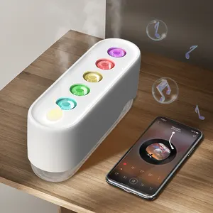 Điều khiển bằng giọng nói đầy màu sắc dẫn ánh sáng tạo độ ẩm 600ml USB mát sương nhà thông minh năng động Máy tạo độ ẩm không khí
