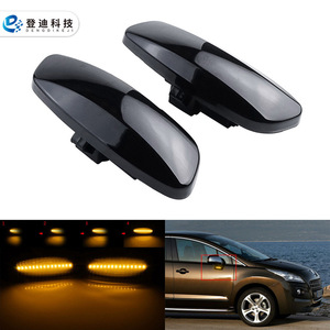 Luz Lateral para Peugeot 207 308 RCZ Citroen C4 C5 C3 DS4, PZ610, LED Amarillo, Intermitente, Juego Completo, Carcasa de PC - Product Image 4