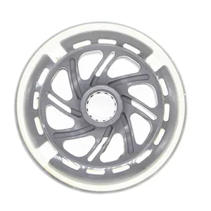 120*30mm pu wheel whirlwind core scooter wheel three or four lights flashing wheel