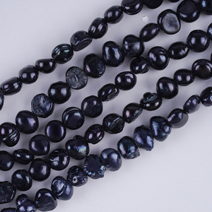 Perlas de Agua Dulce Naturales al por Mayor de Zhuji, 3-4 mm, Negras, Forma de Patata, Irregulares, de Dos Caras, Ligeras, para Manualidades, con Orificio Lateral - Product Image 1