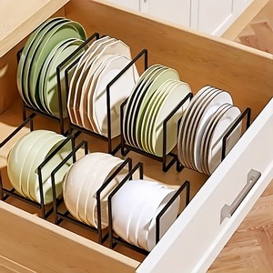 Draining Rack Cabinet Plate Organizer <b>Square</b> Shape Portable Installation Free Household Tableware Storage Rack - Product Image 1