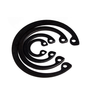 Spring Steel Circlip Retaining Ring Carbon Steel Circlip Open End Lock Washer Machinery Circlip Split Washer Heavy Duty 65Mn