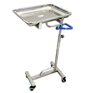 Multifunctional lifting instrument tray <b>trolley</b>, stainless steel medical treatment cart, dressing and nursing <b>tool</b> instrument - Product Image 3