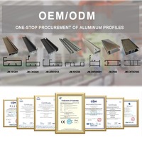 Poignée de meuble de cuisine en aluminium anodisé de 45 mm, profilé de cadre de porte en verre pour armoire en alliage d'aluminium miroir