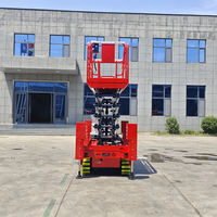 Plateforme élévatrice à ciseaux automotrice durable de 10 m sur chenilles hydrauliques pour terrains accidentés et chantiers de construction