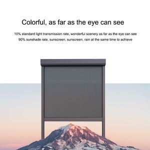 Slimme gemotoriseerde winddichte zip-rolgordijn voor buiten, grote maat, tuin schaduwrol, zip screen <span class=keywords><strong>blinds</strong></span> - Product Image 4