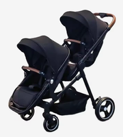 Poussettes jumelées pour bébés de 0 à 3 ans, réversibles, pliables, avec cadre en alliage, 3 en 1, sûres, luxueuses, grande capacité de chargement
