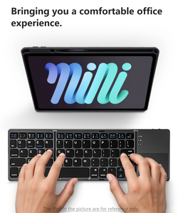 SYX Üç Katlanır Kablosuz Klavye Dokunmatik Yüzeyli Tablet Bilgisayar Üç Sistemli Harici Taşınabilir Evrensel Klavye - Product Image 5