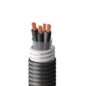 CU 600 1000V XLPE PVC Jacket. XHHW-2 VFD Type MC-HL Corrugated Armor Power Cable