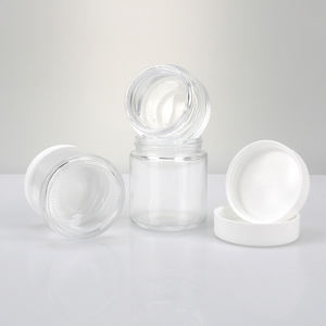 Frasco de Vidrio para Flores, Frasco de Lados Rectos, Recipiente para Almacenamiento de Alimentos a Prueba de Niños con Tapa Blanca Resistente a la Manipulación Infantil - Product Image 2