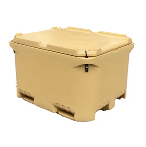 Özel 1000L Rotomolded PE/PU yalıtımlı dondurulmuş et taşıma gıda depolama için soğutucu kutu karikatür desen soğuk zincir teslimat - Product Image 6