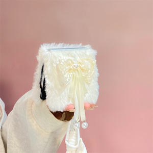 Elegante Custodia Protettiva per Samsung <span class=keywords><strong>Galaxy</strong></span> Z Flip 8-3 in Peluche Morbido con Fiocco di Perle e Ciondolo a <span class=keywords><strong>Cartone</strong></span> <span class=keywords><strong>Animato</strong></span>, con Cordino da Polso - Product Image 5
